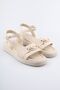 Beige Women's Sandals - Heeled, Buckle, New Season - 3