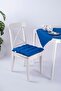 Daisy Pofidik Blue Chair Cushion with Special 9-Stitch Lacing - 2