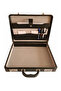 Black Leather Single Gusseted Briefcase and Bond Bag - 4
