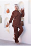 Low Sleeve Lara Fabric Double Suit-3140 Brown - 3