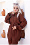 Low Sleeve Lara Fabric Double Suit-3140 Brown - 2