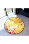 Multicolored Abstract Patterned Round Woven Base Modern Decorative Carpet 6167