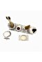 7-Piece Marble Patterned Look Bathroom Set Toilet WC Liquid Soap Dispenser Toothbrush Holder Concrete Accessories - 5