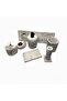 7-Piece Marble Patterned Look Bathroom Set Toilet WC Liquid Soap Dispenser Toothbrush Holder Concrete Accessories - 3