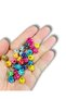 10mm Mixed Colored Flower Polka Dot Patterned Wooden Beads (25gr,~75 Pieces) - 2