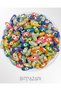 Special Production 14 Mm Mini Oval Murano Eyed Wooden Beads - (60 Pieces) - - 2