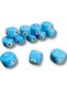 Baby Blue 3-Eyed Murano Glass Beads (6 Pieces) - 4