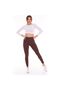 Brown Corded High Waist Leggings - 4