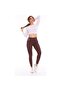 Brown Corded High Waist Leggings - 3