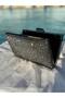 Anthracite Stone-Finished Evening Dress Bag