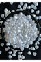 100 Pieces White Pearl Look Heart Acrylic Beads - (8 mm) - 2
