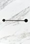 Black Long Towel Holder Bathroom Hanger Open Toilet Napkin Holder Set of 2 - 3