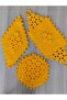 Yellow Pearl Hand-Knitted Bridal Bath Sponge Set of 3