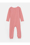 Lcw Baby Peach Printed Crew Neck B'Ambi Printed Baby Girl Jumpsuit 2-Piece - 6