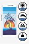 Tropical Sunrise Digital Printed 75x150 Cm Beach Towel - 5