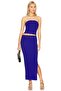 WOMEN'S Cobalt BLUE Strapless JERSEY Cropped TOP - 2