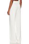 Women's White High Quality Crepe Fabric Wide Leg Trousers - 2