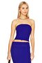 WOMEN'S Cobalt BLUE Strapless JERSEY Cropped TOP