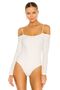 Women's Double Layer Silk Jersey Bodysuit with Elastic Waistband - 2