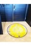 Yellow Themed Traditional Motif Patterned Round Woven Base Vintage Decorative Carpet 6170 - 4