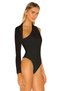 Women's Black Halter Neck Bodysuit - 3