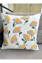 Punchhatolyesii Daisy Punch (PANCH) Handmade Throw Pillow Cover 100% Handmade Ecru Color