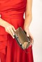 Women's Fabric Black Evening Dress Clutch Portfolio Ladies Bag - 6