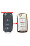 Volkswagen Seat Skoda Compatible Nano Key Case Cover Remote Control Case Auto Keychain White - 4