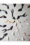 Hari̇kabi̇rev | Gold-Black-White Fish Combination 1 | Framed Glass Table 2 Pieces Vertical - 2