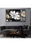 Hari̇kabi̇rev | Loved Flower Table 20 Gray- Gold |   Framed Tempered Glass Table Single Horizontal