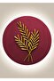 Hari̇kabi̇rev | Red-Gold Wheat Leaf Patterned Model 2 | Framed Tempered Glass Table Single Vertical - 2