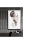 Hari̇kabi̇rev | Gray-Black-Brown Abstract Model 3 | Framed Tempered Glass Table Single Vertical