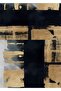 Hari̇kabi̇rev | Gray-Gold-Black Abstract Abstract Combination 03 | Framed Glass Table 3 Pieces Vertical - 4