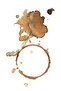 WONDERFUL WHITE-BROWN-BROWN COFFEE STAIN PATTERNED COMBINATION FRAMED GLASS TABLE 2-PIECE VERTICAL - 2