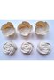 Bybirgül Cream 12 Pieces Silicone Mini Rose Cake Mold, Muffin Mold, Cupcake Mold 12 Pieces