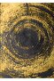 Hari̇kabi̇rev | Gray-Gold Combination Abstract Shapes 2 | Framed Glass Table 2 Pieces Vertical - 3