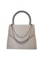 Satin Stoned Tan Evening Bag. Nude Satin Evening Bag. Tan Evening Dress Bag. Invitation Night Bag.
