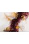 MARVELOUS ABSTRACT SHAPES BURGUNDY GOLD COMBI 01 FRAMED GLASS TABLE 2-PIECE VERTICAL - 3
