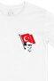 White T-Shirt with Ataturk and Turkish Flag Pocket Logo Design - 2