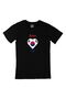 Seoul Korean Flag Heart Black T-Shirt