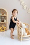 Şile Cloth Baby Black Strapped Gathered Collar Muslin Body - 4