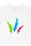White T-Shirt with Colorful Feather Design and Pocket Logo Design - 2