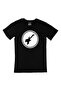 Black T-Shirt with White Bass Guitar Pocket Logo Design - 4