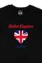 London England Flag Heart Black T-Shirt - 2
