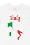Unisex Italy Maped and Flag T-Shirt - 2