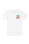 White T-Shirt with Red Gamer Never Die Pocket Logo Design