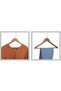 Walnut Wooden Hanger Clothes Dress and Shirt Hanger with 24 Gold Hooks Special Series - 4