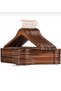 Walnut Wooden Hanger Clothes Dress and Shirt Hanger with 24 Gold Hooks Special Series - 2