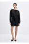 Embroidered dress with puffy sleeves - 2