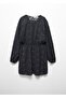 Embroidered dress with puffy sleeves - 3